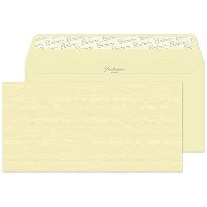 Blake Premium DL Wallet Envelopes / Laid / Vellum / Peel & Seal / 120gsm / Pack of 500 / 3 packs for the price of 2