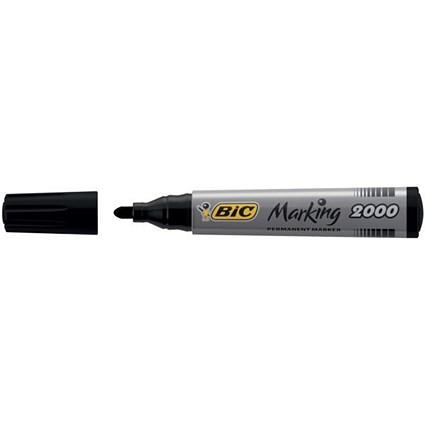 Bic Marking 2000 Permanent Marker / Bullet Tip / Black / Pack of 12 / 3 packs for the price of 2