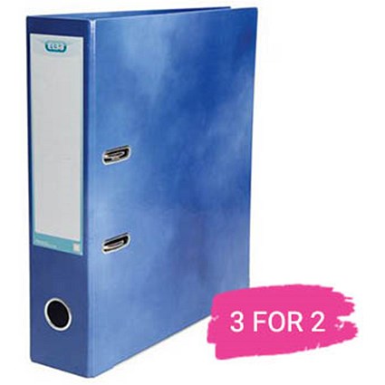 Elba A4 Lever Arch File, 70mm Spine, Blue, Buy 2 files Get 1 Free