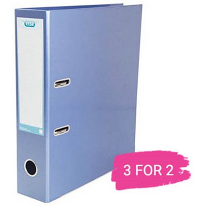 Elba A4 Lever Arch File, 70mm Spine, Metallic Blue, Buy 2 files Get 1 Free