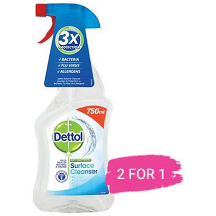 Dettol Surface Cleanser Spray, 750ml, Buy 1 Bottle Get 1 Free