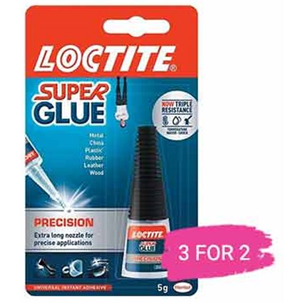 Loctite Precision Bottle Super Glue, 5g, Buy 2 Bottles Get 1 Free