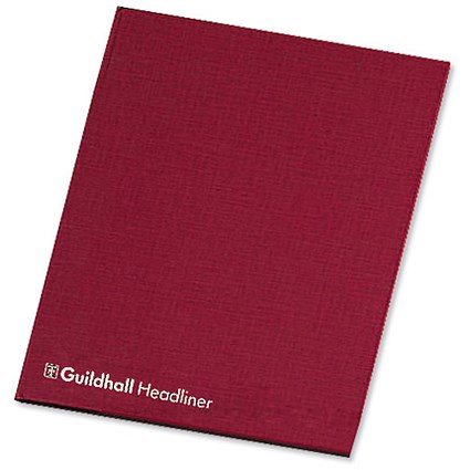 Guildhall Headliner Account Book 48 Series 6/12 Petty Cash Column 80 Leaf 298x273mm Ref 48/6-12Z