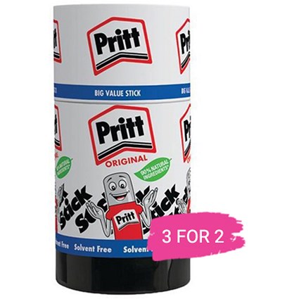 Pritt Stick Glue, Jumbo, 95g, Pack of 6, Buy 2 Packs Get 1 Free