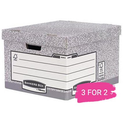Fellowes Heavy Duty Bankers Box, Large, Pack of 10, Buy 2 Packs Get 1 Free