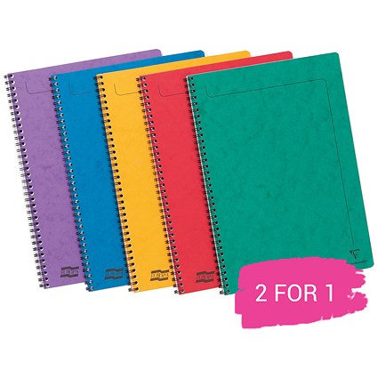 Europa Twinwire Notebook, A4, Sidebound, 120 Pages, Assortment A, Pack of 10, Buy 1 Pack Get 1 Pack Free