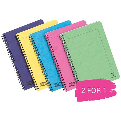 Europa Twinwire Notebook, A5, Sidebound, 120 Pages, Assortment C, Pack of 10, Buy 1 Pack Get 1 Pack Free