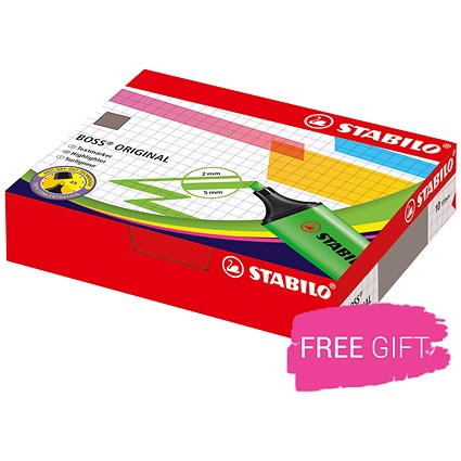 Stabilo Boss Original Highlighter Singles or Packs of 10 Assorted Colours