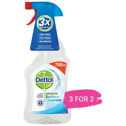 Dettol Surface Cleanser Spray, 750ml, Buy 2 Get 1 Free
