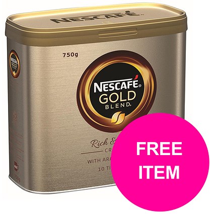 Nescafe Gold Blend Instant Coffee, 750g Tin, Buy 2 Tins Get a Free Kit Kat Senses Box