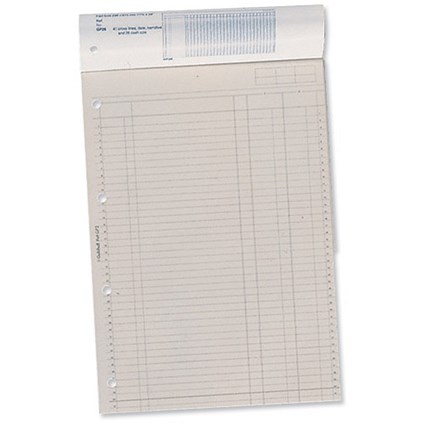 Guildhall Account Pad GP2 / 2 Cash Columns / Ruled 41 Feint / 60 Leaf