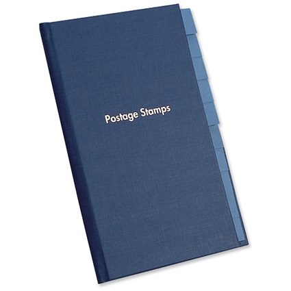 Guildhall Postage Stamp Holder 10 Sections 254x172mm Blue
