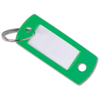 Helix Key Hangers Write-on Green Ref W21030 [Pack 100]