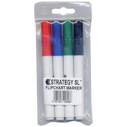 Everyday Strategy SL Flipchart Markers / Assorted Colours / Pack of 4