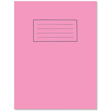 Silvine Plain Exercise Book / 229x178mm / 80 Pages / Pink / Pack of 10