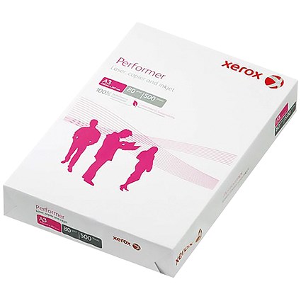 Xerox A3 Performer Paper, White, 80gsm, Ream (500 Sheets)