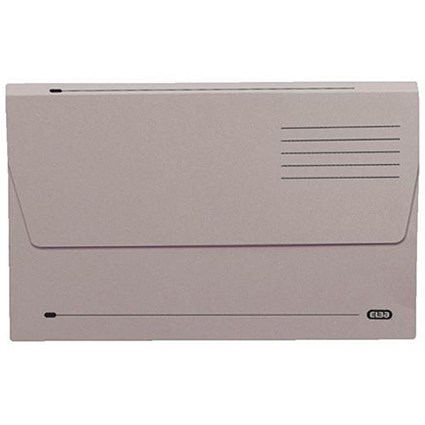 Elba Document Wallets Half Flap, 285gsm, Foolscap, Buff, Pack of 50