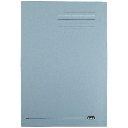 Elba Square Cut Folders, 290gsm, Foolscap, Blue, Pack of 100
