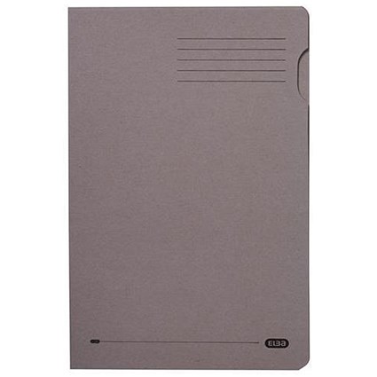 Elba Square Cut Folders / 290gsm / Foolscap / Grey / Pack of 100