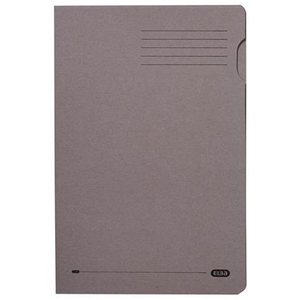Elba Square Cut Folders / 290gsm / Foolscap / Grey / Pack of 100