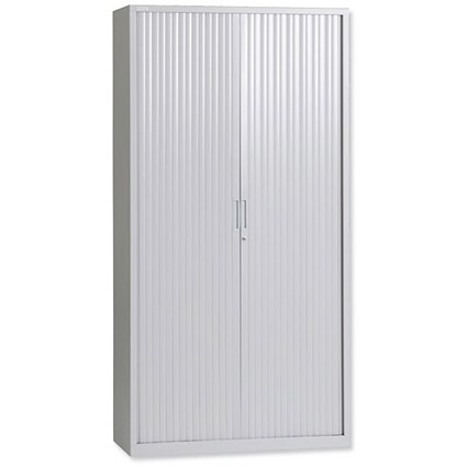 Triumph Everyday Side Opening Tambour Lockable Cupboard Steel W1000xD475xH1980mm Grey