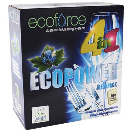Ecoforce 4 in 1 Dishwasher Tablets - Box of 100