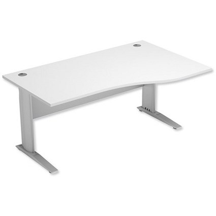 Sonix Premier Wave Desk / Right Hand / 1600mm Wide / White