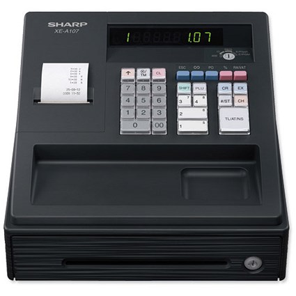 Sharp Cash Register 80PLUs Black Ref XE-A107BK