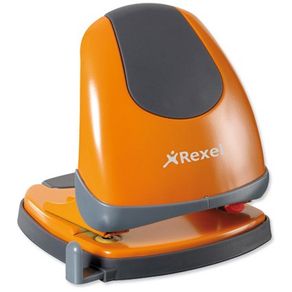 Rexel Easy Touch Low Force 2 Hole Punch / Orange / Punch capacity: 30 Sheets