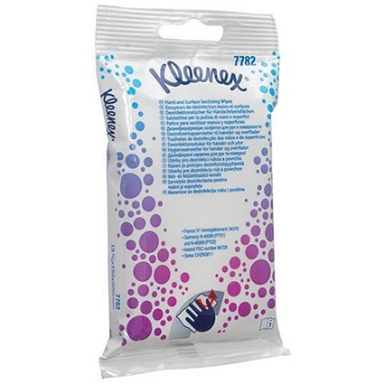 Kleenex Hand and Surface Sanitising Wipes - Pack of 15