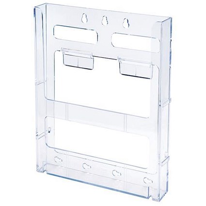 Modular Literature Holder / Table & Wall-mountable / A5 / Clear