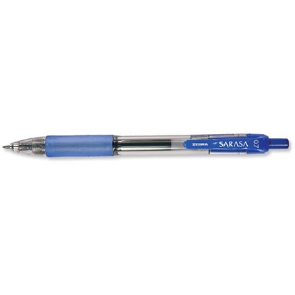 Zebra Sarasa Retractable Rollerball Gel Ink Pen / Medium / Blue / Pack of 12