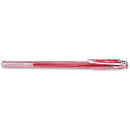 Zebra RX Rollerball Gel Ink Stick Pen / Medium / Red / Pack of 12