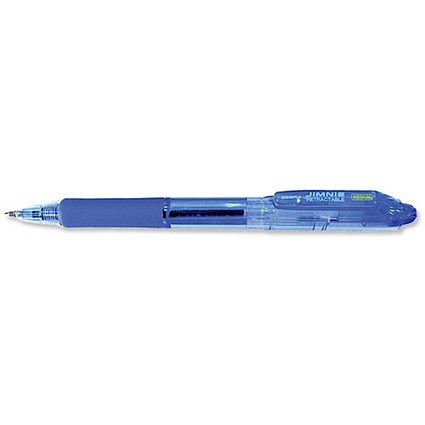 Zebra Jimnie Retractable Ball Pen / Medium / Blue / Pack of 12