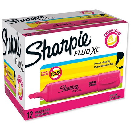 Sharpie Fluo XL Highlighter / Pink / Pack of 12