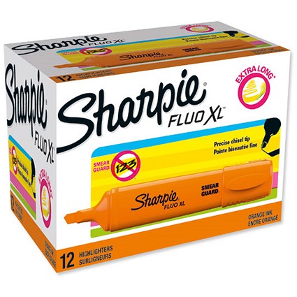 Sharpie Fluo XL Highlighter / Orange / Pack of 12