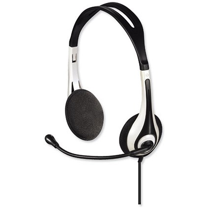 Computer Headset Ultra Light 1m Cable Black
