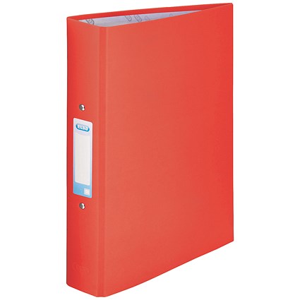 Elba Ring Binder, A4, 2 O-Ring, 25mm Capacity, Red