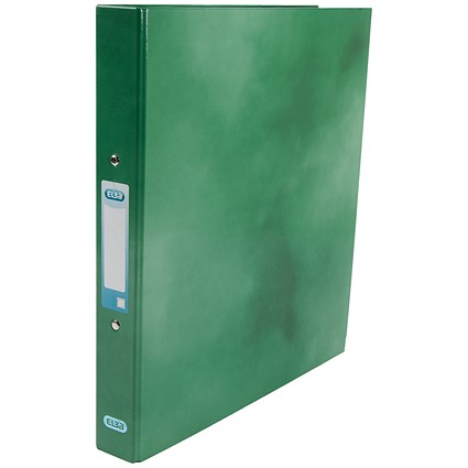 Elba Ring Binder, A4+, 2 O-Ring, Gloss Finish, 25mm Capacity, Green