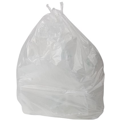 Premium Heavy Duty Swing Bin Liner Sacks 305 x 584 x 762mm 120 Gauge White (Pack 500) - Premium Heavy Duty Swing Bin Liner Sacks 305 x 584 x 762mm 120 Gauge White (Pack 500) -
