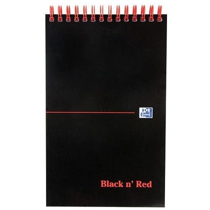 Black n' Red Reporters Notebook / 125x200mm / Ruled / 140 Pages / Pack of 5