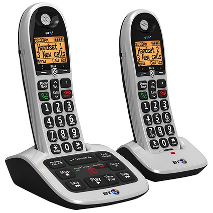 BT 4600 Twin Handset DECT Telephone with Answering Machine Ref 55263