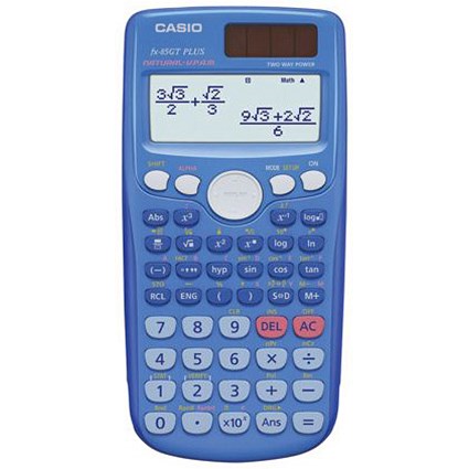 Casio Scientific Calculator Natural Display / 260 Functions / Blue