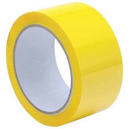 Polypropylene Tape / 50mmx66m / Yellow / Pack of 6
