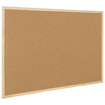 Bi-Office Double Sided Cork and Felt NoticeBoard - W900xH600mm