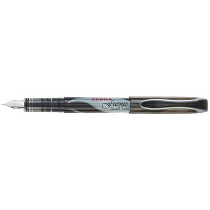 Zebra Fuente Disposable Fountain Pen / Black / Pack of 12