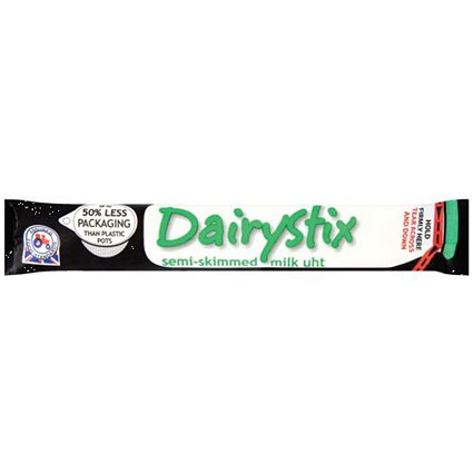 Dairystix UHT Semi-Skimmed Longlife Milk Sticks / 12ml / Pack of 250