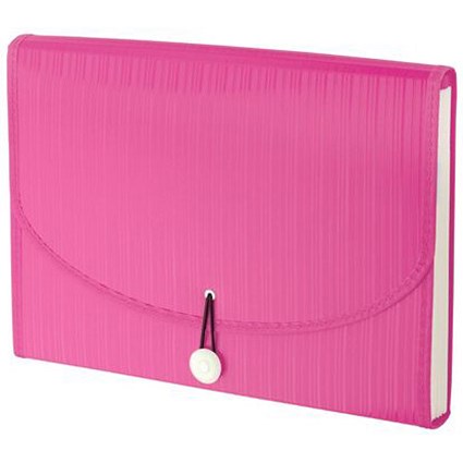 GLO Polypropylene Expanding File / 12-Part / A4 / Fuschia