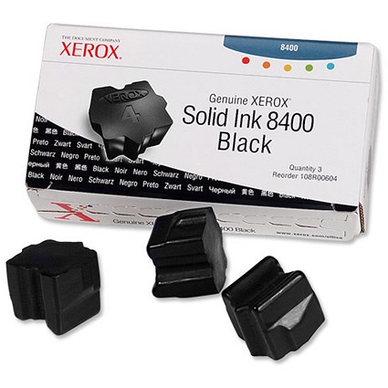 Xerox Ink Sticks Solid Page Life 3400pp Black Ref 108R00604 [Pack 3]
