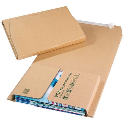 Blake Vita Manilla Peal and Seal Book Wrap Mailing Box 310x250x70mm (Pack 25) - BWM06 Blake Vita Manilla Peal and Seal Book Wrap Mailing Box 310x250x70mm (Pack 25) - BWM06